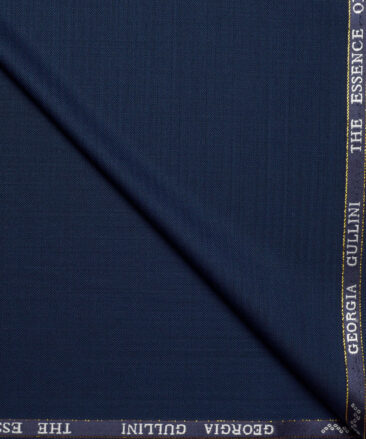 Georgia Gullini Italy Super 110's Striped 45% Merino Wool Suiting Fabric (Dark Royal Blue)