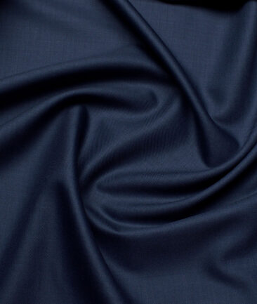 Georgia Gullini Italy Super 130's Solids 50% Merino Wool Suiting Fabric (Blue)