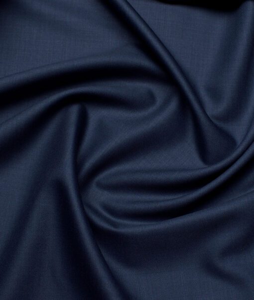 Georgia Gullini Italy Super 130's Solids 50% Merino Wool Suiting Fabric (Blue)