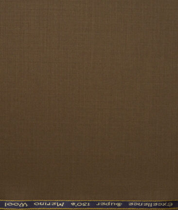 Georgia Gullini Italy Super 130's Solids 50% Merino Wool Suiting Fabric (Coffee Brown)