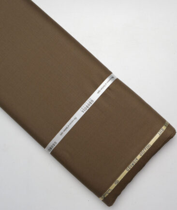 Georgia Gullini Italy Super 130's Solids 50% Merino Wool Suiting Fabric (Coffee Brown)