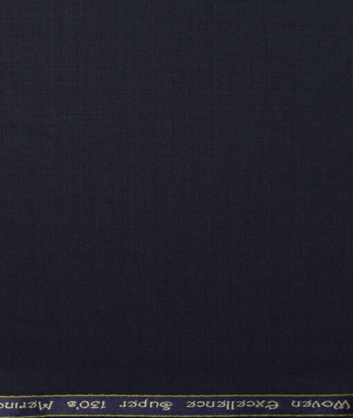 Georgia Gullini Italy Super 130's Solids 50% Merino Wool Suiting Fabric (Dark Blue)
