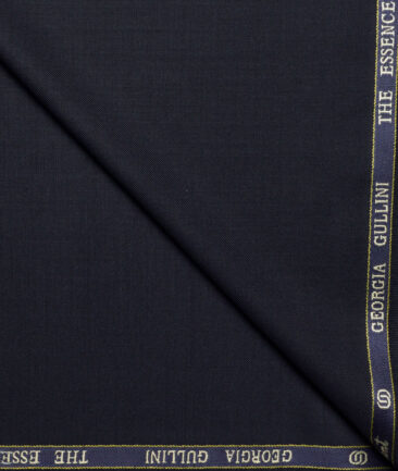 Georgia Gullini Italy Super 130's Solids 50% Merino Wool Suiting Fabric (Dark Blue)