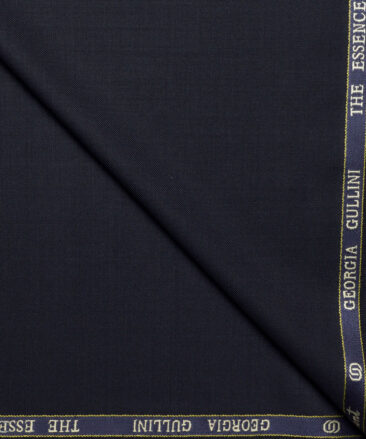 Georgia Gullini Italy Super 130's Solids 50% Merino Wool Suiting Fabric (Dark Blue)