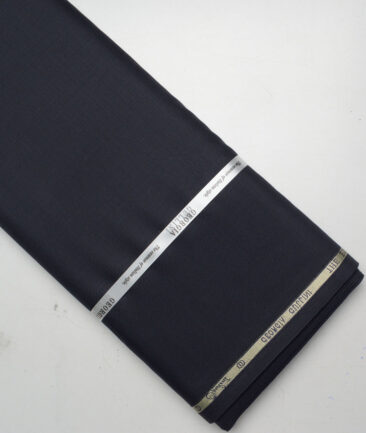 Georgia Gullini Italy Super 130's Solids 50% Merino Wool Suiting Fabric (Dark Blue)