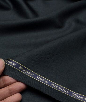 Georgia Gullini Italy Super 130's Solids 50% Merino Wool Suiting Fabric (Dark Green)
