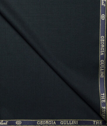 Georgia Gullini Italy Super 130's Solids 50% Merino Wool Suiting Fabric (Dark Green)