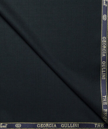 Georgia Gullini Italy Super 130's Solids 50% Merino Wool Suiting Fabric (Dark Green)