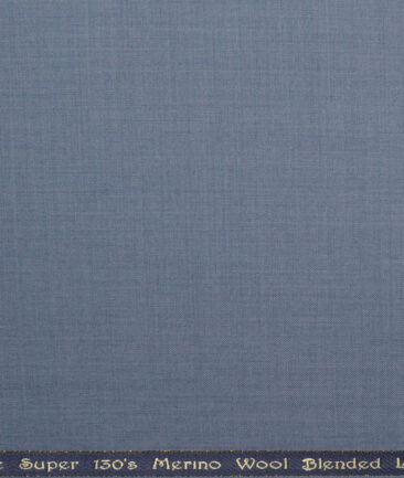 Georgia Gullini Italy Super 130's Solids 50% Merino Wool Suiting Fabric (Light Blue)