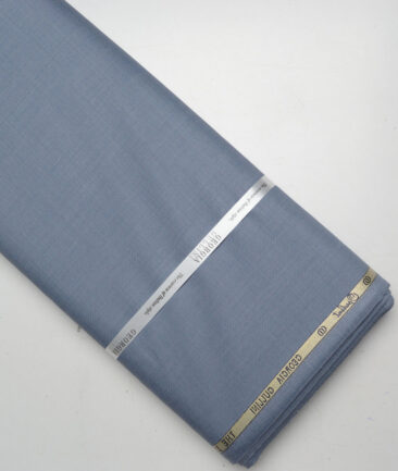 Georgia Gullini Italy Super 130's Solids 50% Merino Wool Suiting Fabric (Light Blue)