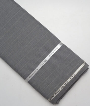 Georgia Gullini Italy Super 130's Striped 50% Merino Wool Suiting Fabric (Grey)