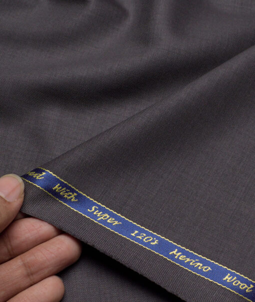 Georgia Gullini Italy Super 120's Solids 70% Merino Wool Suiting Fabric (Dark Grey)