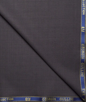 Georgia Gullini Italy Super 120's Solids 70% Merino Wool Suiting Fabric (Dark Grey)