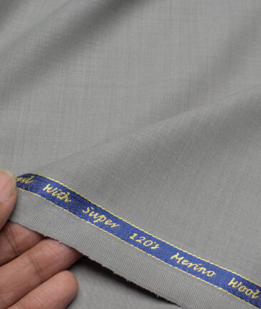 Georgia Gullini Italy Super 120's Solids 70% Merino Wool Suiting Fabric (Light Grey)
