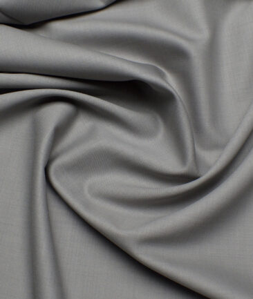 Georgia Gullini Italy Super 120's Solids 70% Merino Wool Suiting Fabric (Light Grey)