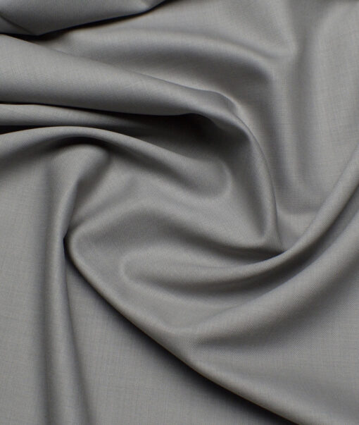 Georgia Gullini Italy Super 120's Solids 70% Merino Wool Suiting Fabric (Light Grey)