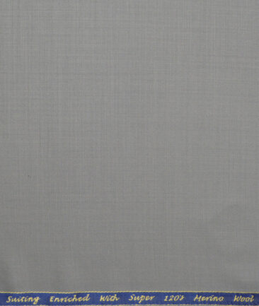 Georgia Gullini Italy Super 120's Solids 70% Merino Wool Suiting Fabric (Light Grey)