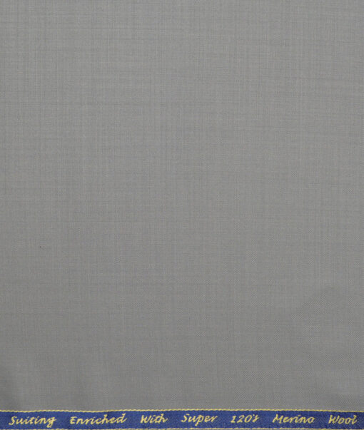 Georgia Gullini Italy Super 120's Solids 70% Merino Wool Suiting Fabric (Light Grey)