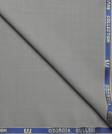 Georgia Gullini Italy Super 120's Solids 70% Merino Wool Suiting Fabric (Light Grey)