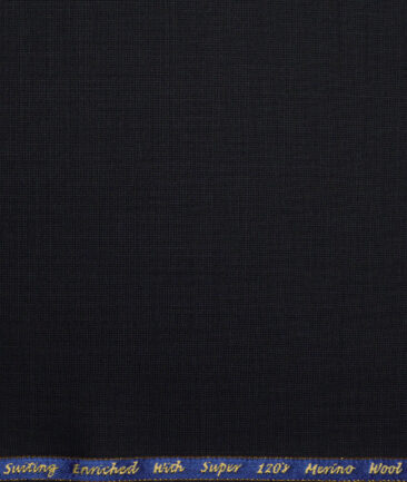 Georgia Gullini Italy Super 120's Structured 70% Merino Wool Suiting Fabric (Black)