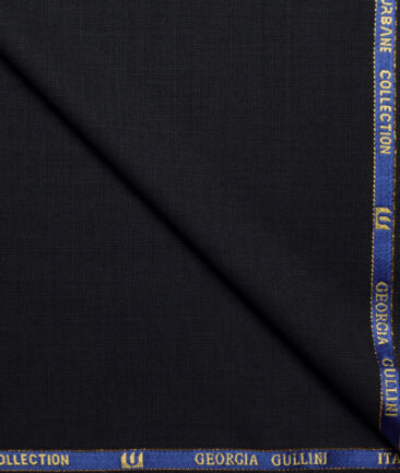 Georgia Gullini Italy Super 120's Structured 70% Merino Wool Suiting Fabric (Black)