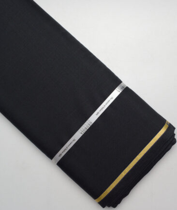 Georgia Gullini Italy Super 120's Structured 70% Merino Wool Suiting Fabric (Black)