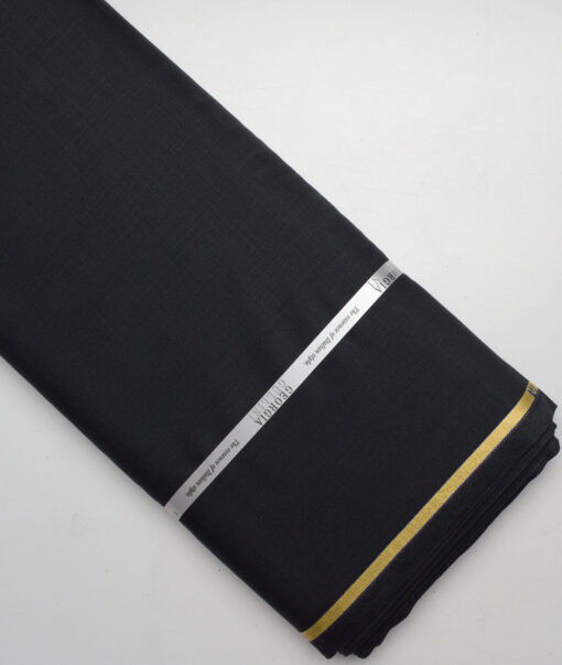 Georgia Gullini Italy Super 120's Structured 70% Merino Wool Suiting Fabric (Black)