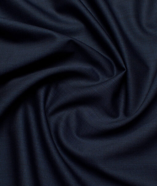 Georgia Gullini Italy Super 120's Structured 70% Merino Wool Suiting Fabric (Dark Blue)