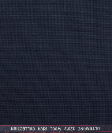 Georgia Gullini Italy Super 120's Structured 70% Merino Wool Suiting Fabric (Dark Blue)