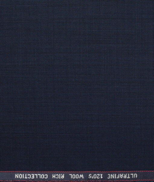 Georgia Gullini Italy Super 120's Structured 70% Merino Wool Suiting Fabric (Dark Blue)