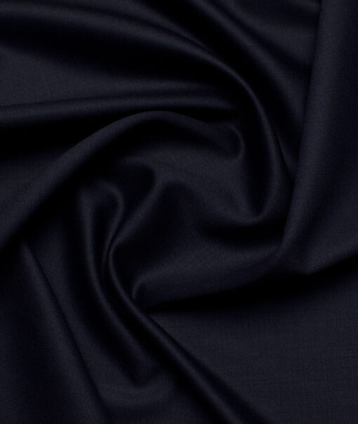 Georgia Gullini Italy Super 110's Solids 100% Merino Wool Suiting Fabric (Dark Navy Blue)