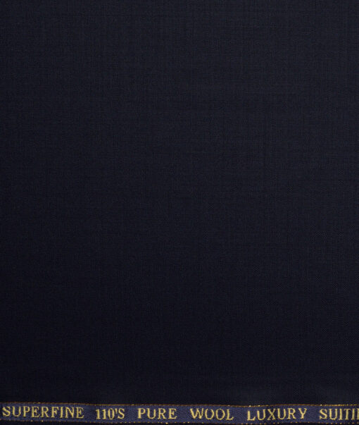 Georgia Gullini Italy Super 110's Solids 100% Merino Wool Suiting Fabric (Dark Navy Blue)
