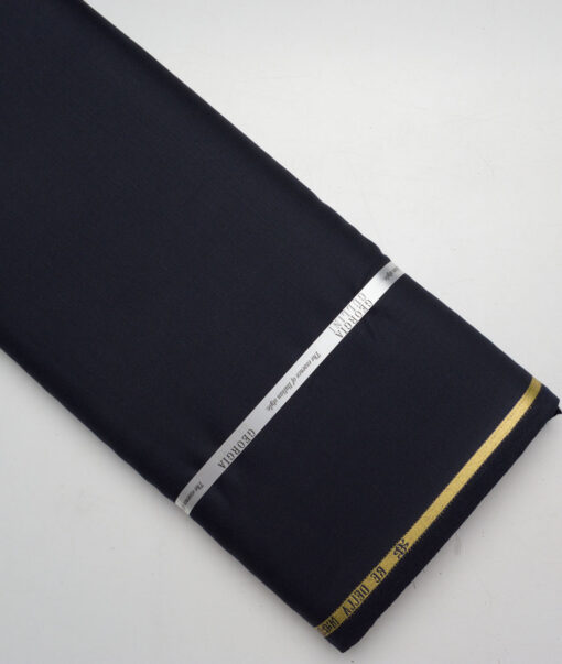 Georgia Gullini Italy Super 110's Solids 100% Merino Wool Suiting Fabric (Dark Navy Blue)