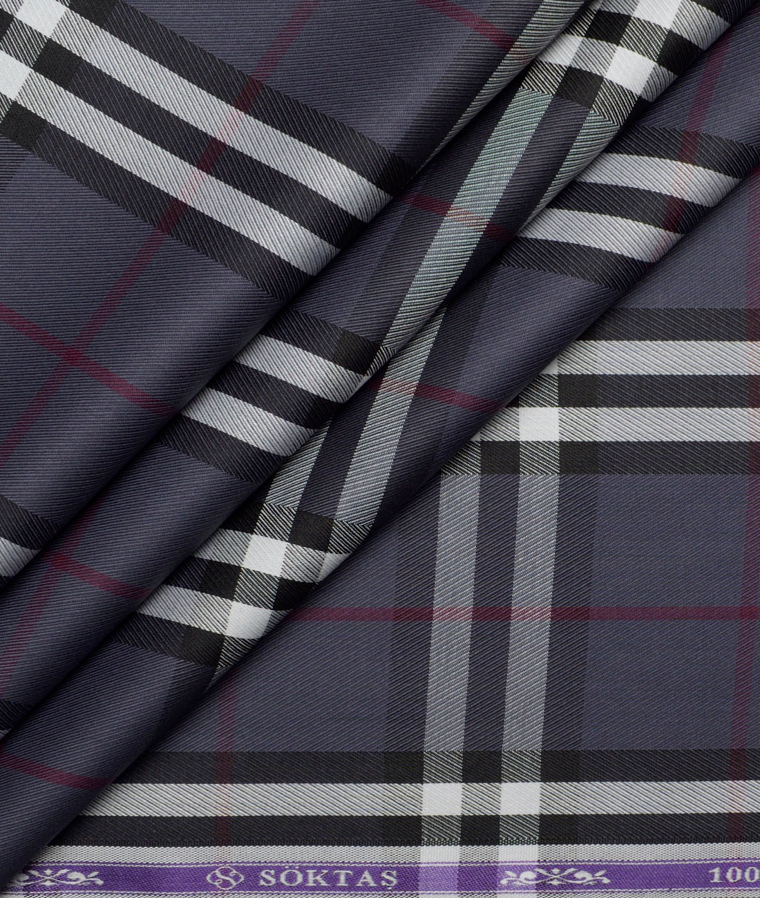 Soktas Giza Cotton Checks Shirting Fabric (Dark Grey) Soktas Giza Cotton Checks Shirting Fabric (Dark Grey)