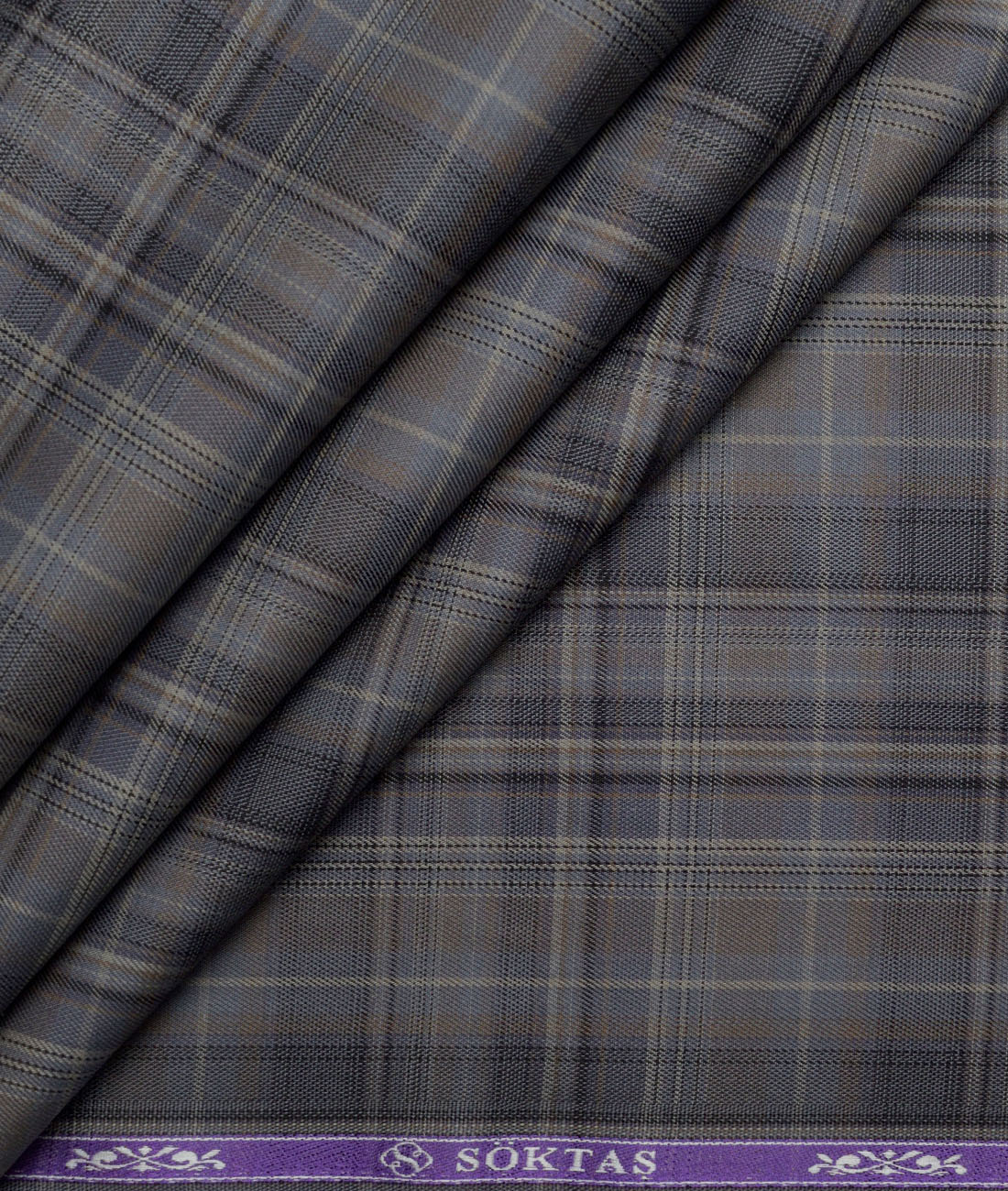 Soktas Giza Cotton Checks Shirting Fabric (Grey) Soktas Giza Cotton Checks Shirting Fabric (Grey)