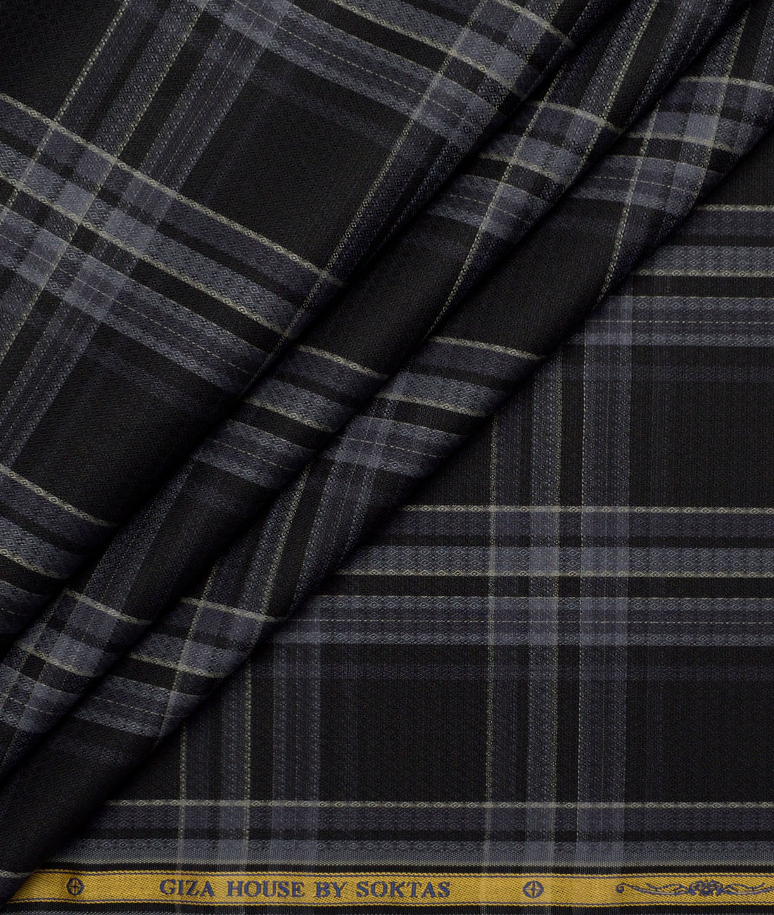 Soktas Giza Cotton Checks Shirting Fabric (Black) Soktas Giza Cotton Checks Shirting Fabric (Black)