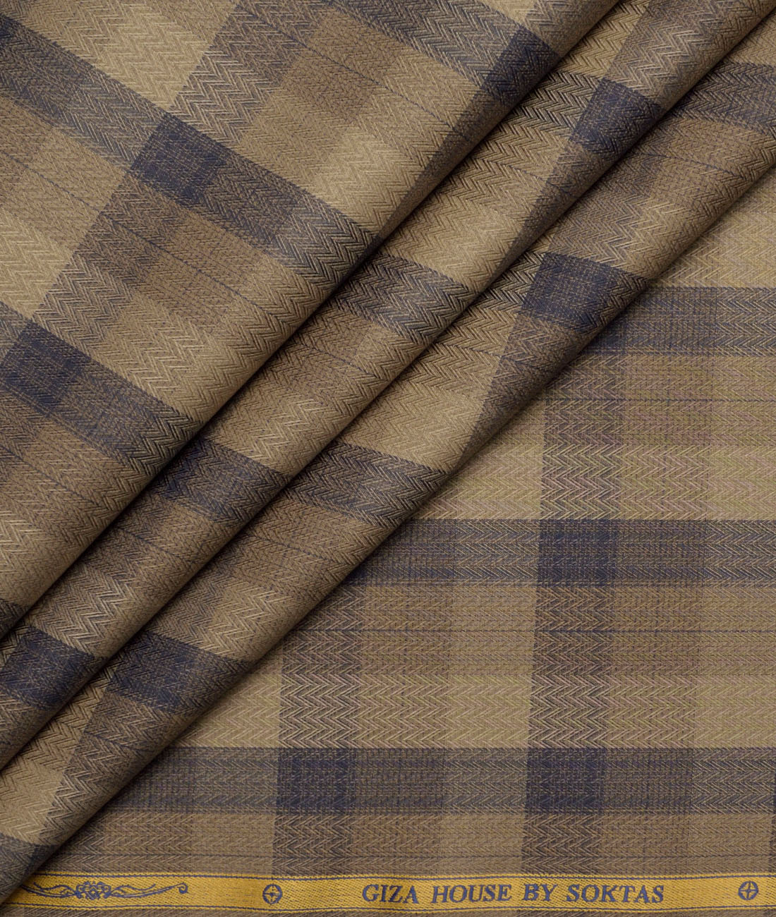 Soktas Giza Cotton Checks Shirting Fabric (Light Brown) Soktas Giza Cotton Checks Shirting Fabric (Light Brown)