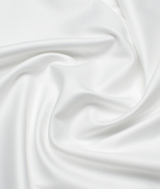 Soktas  Giza Cotton Royal Oxford Structured Shirting Fabric (White)