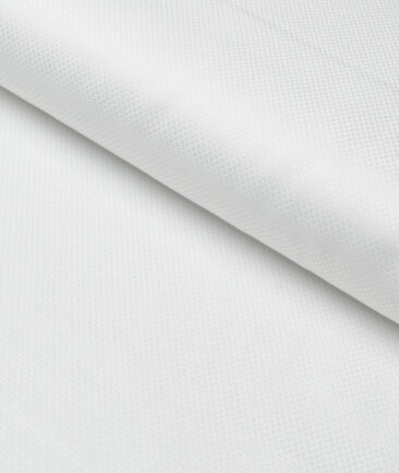 Soktas  Giza Cotton Royal Oxford Structured Shirting Fabric (White)