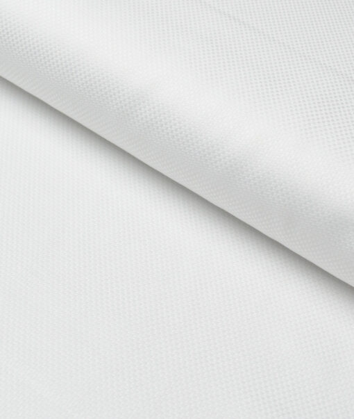 Soktas  Giza Cotton Royal Oxford Structured Shirting Fabric (White)