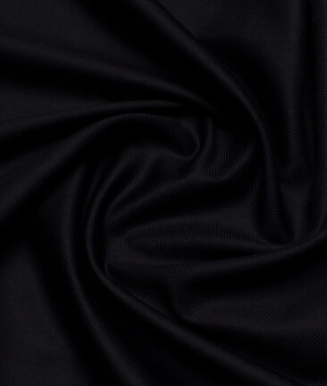 Soktas 2 Ply 100's Giza Cotton Herringbone Striped Shirting Fabric (Black)