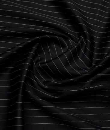 Soktas  Giza Cotton Striped Shirting Fabric (Black)