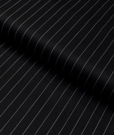 Soktas  Giza Cotton Striped Shirting Fabric (Black)
