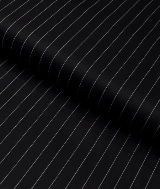 Soktas  Giza Cotton Striped Shirting Fabric (Black)