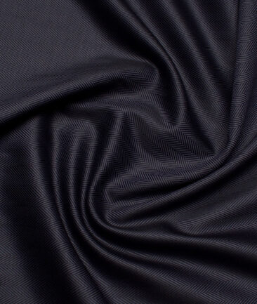 Soktas 2 Ply 100's Giza Cotton Herringbone Striped Shirting Fabric (Dark Purplish Grey)