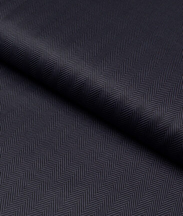 Soktas 2 Ply 100's Giza Cotton Herringbone Striped Shirting Fabric (Dark Purplish Grey)