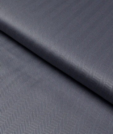 Soktas 2 Ply 100's Giza Cotton Herringbone Striped Shirting Fabric (Grey)
