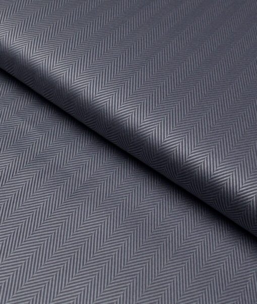 Soktas 2 Ply 100's Giza Cotton Herringbone Striped Shirting Fabric (Grey)