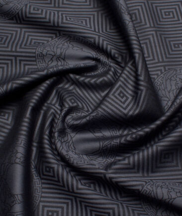Soktas  Giza Cotton Self Design Shirting Fabric (Grey)