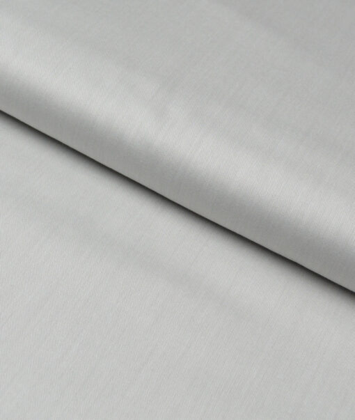 Soktas 2 Ply 120's Giza Cotton Solids Shirting Fabric (Light Grey)